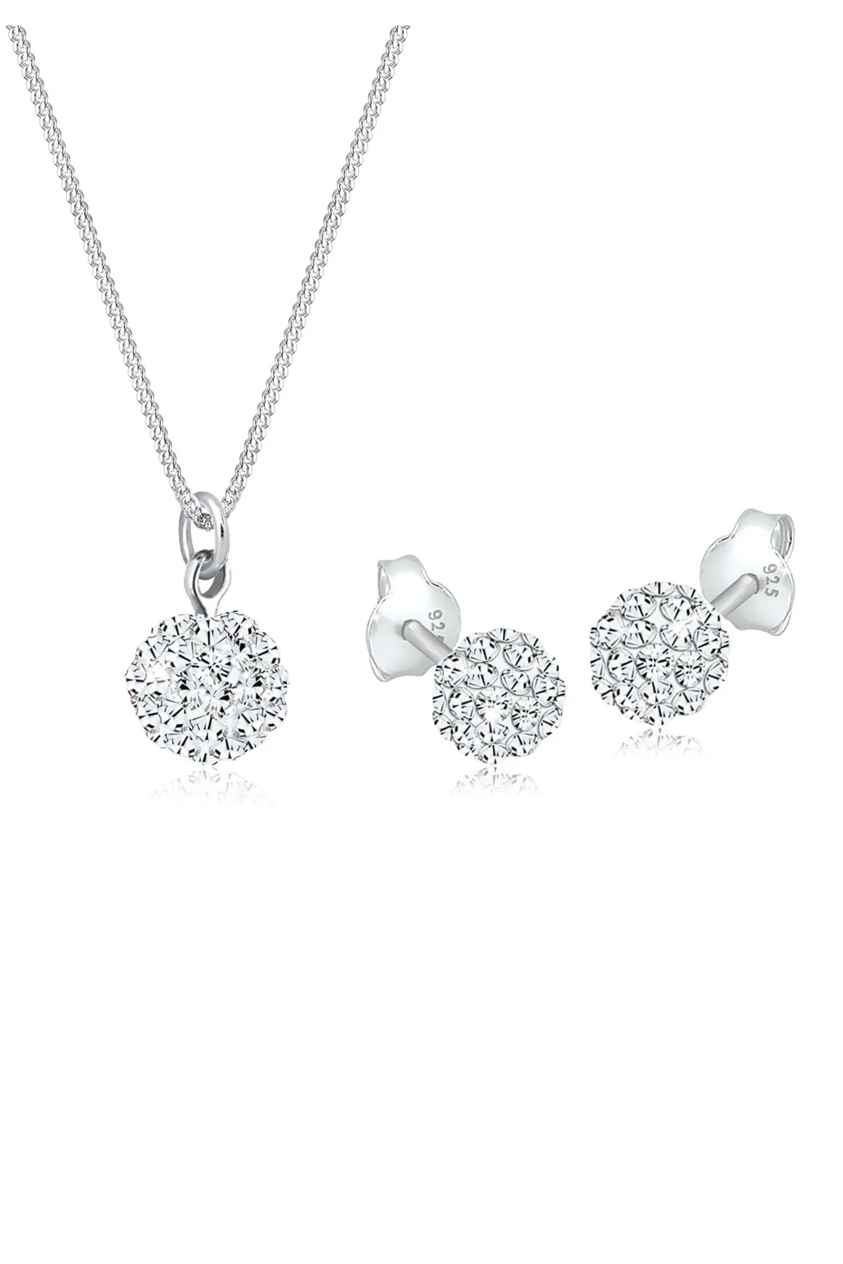 ELLI  Schmuckset Basic Elegant Kristalle 925 Silber