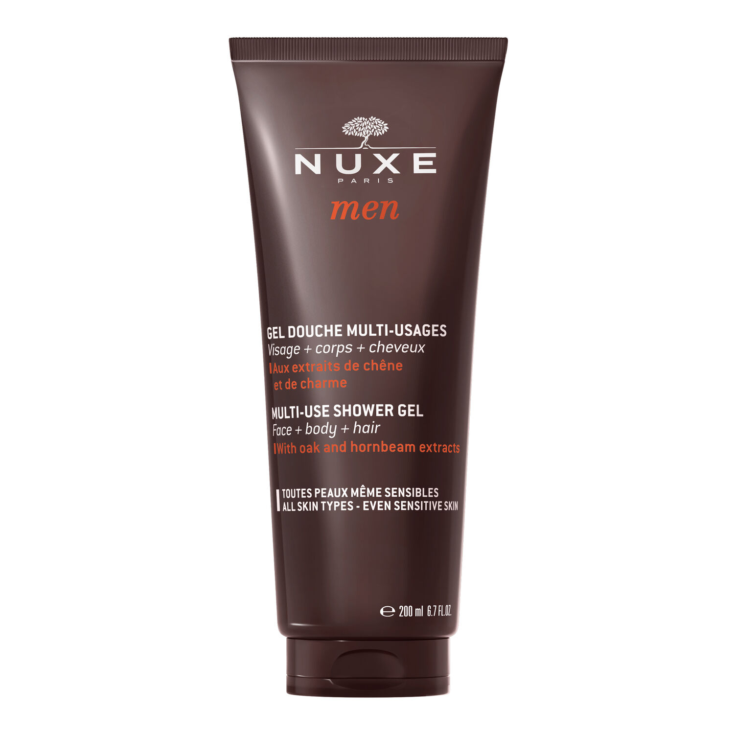Nuxe Gel douche multi-usages Homme Nuxe Men - Toutes peaux même sensibles - 200ml