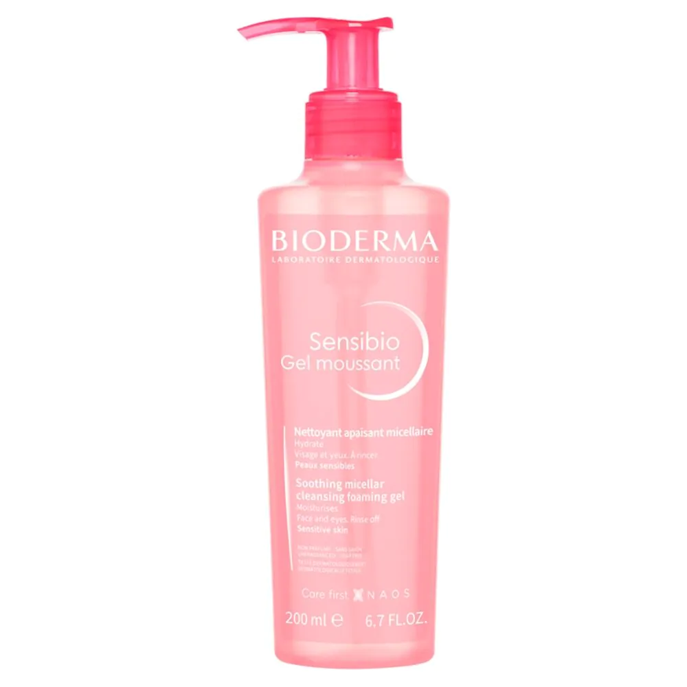 Bioderma Sensibio Gel Moussant Καταπραϋντικό και καταπραϋντικό τζελ καθαρισμού προσώπου