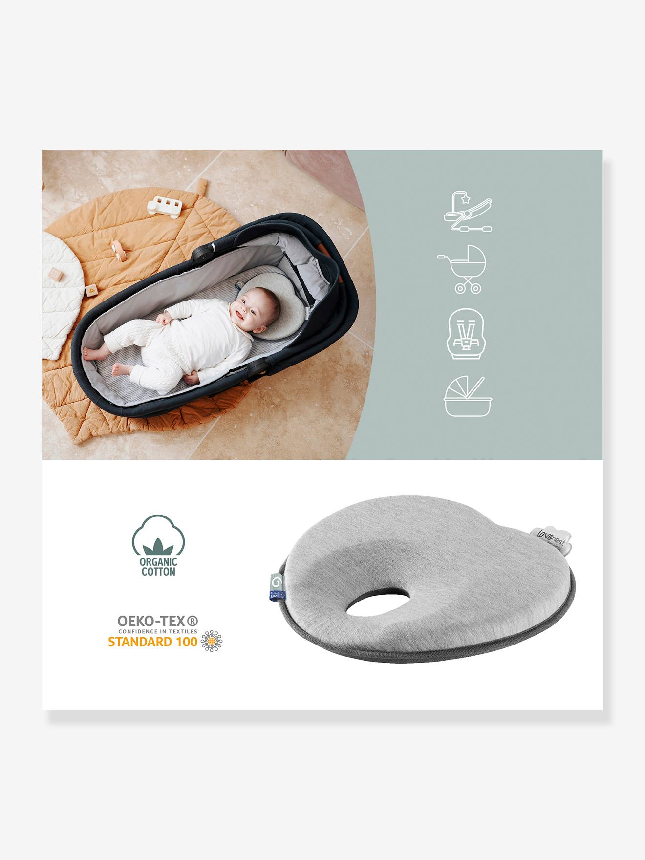 Babymoov Baby Stützkissen LOVENEST ORIGINAL BABYMOOV - grau meliert