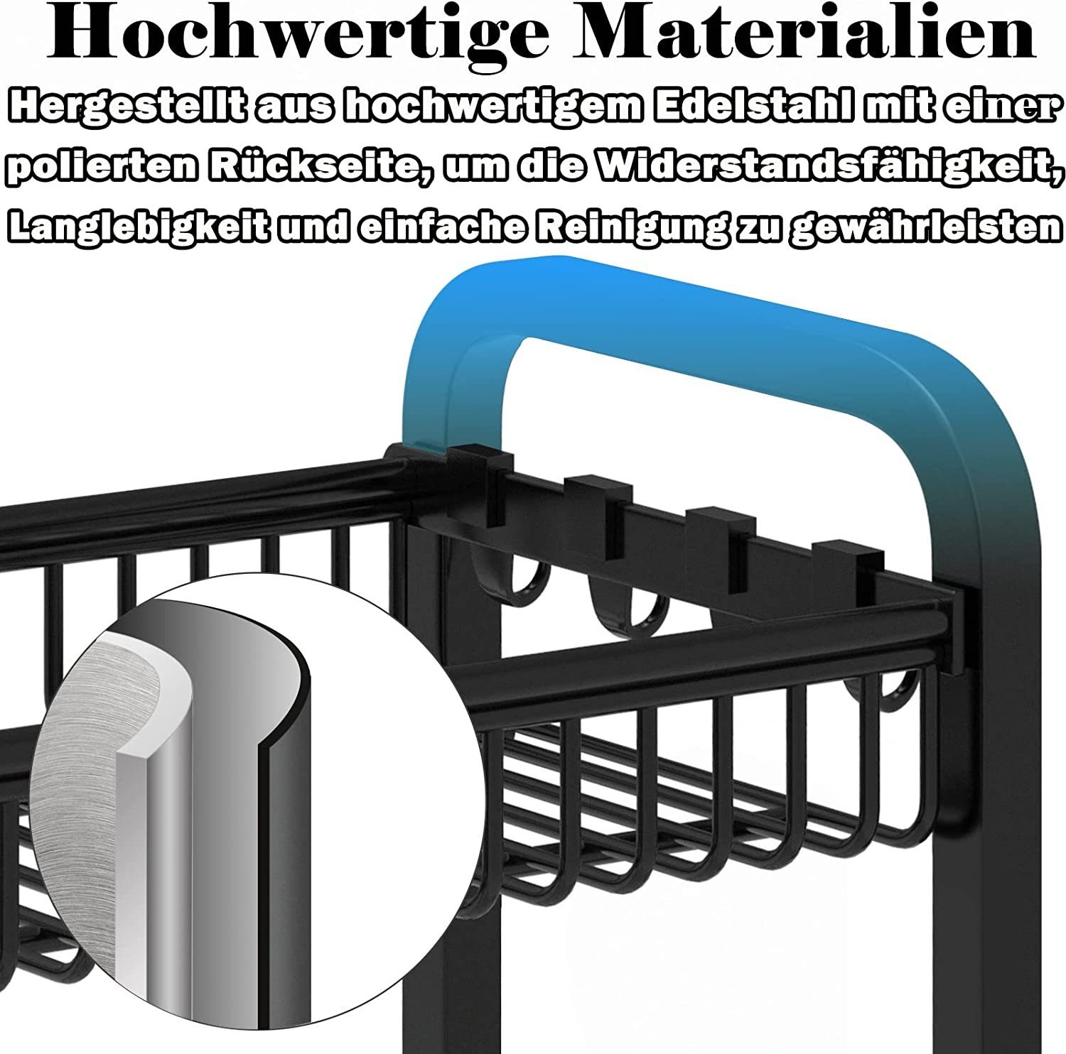 AUFUN Gewürzregal Küche Gewürzhalter Gewürz Regal, 2/4 Etagen Gewürzständer