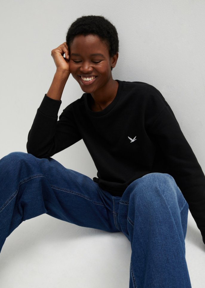 Sweatshirt mit Stickung