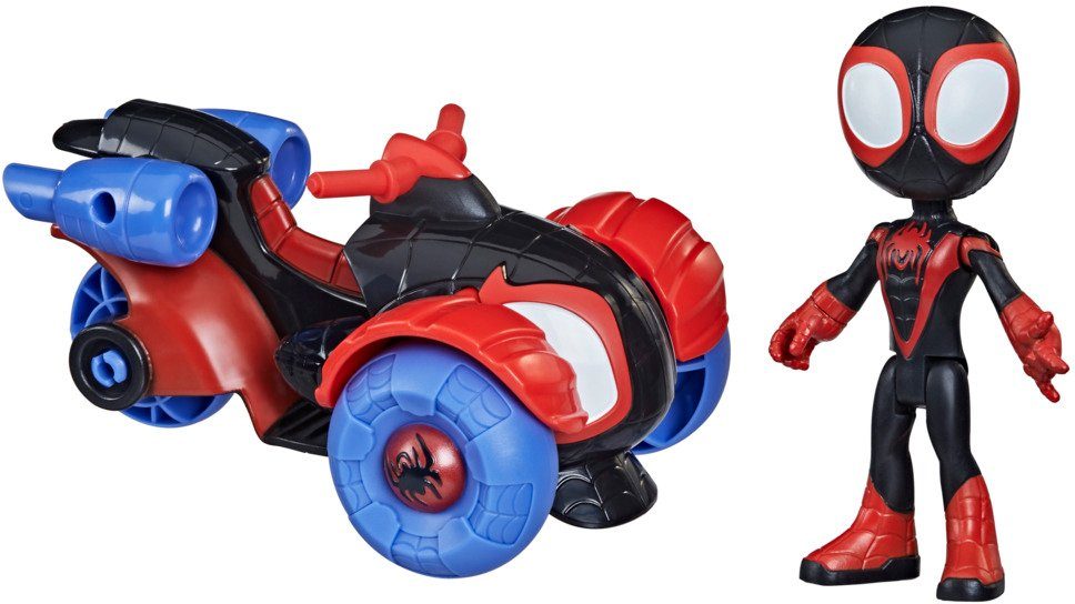 Hasbro Actionfigur Marvel Spidey and His Amazing Friends, Miles Morales Techno-Racer
