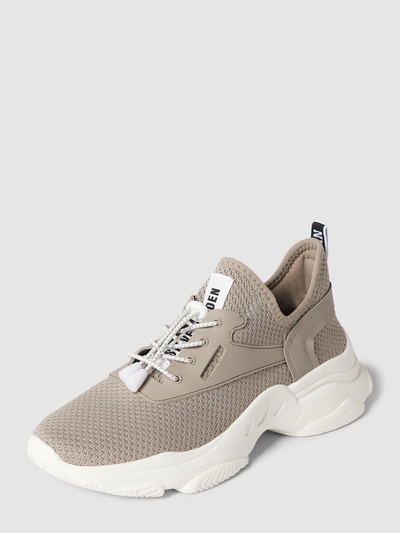 Sock-Sneaker mit Label-Patch Modell 'MATCH' in taupe