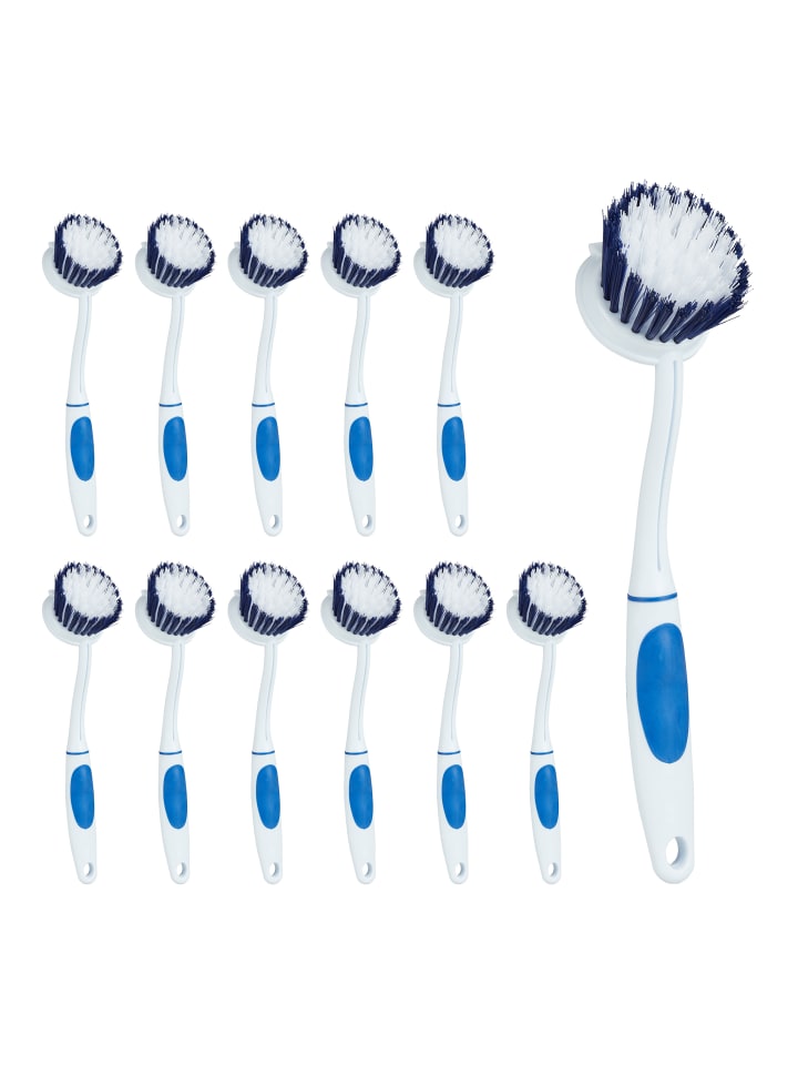 relaxdays 12 x Spülbürste in Weiß-Blau günstig kaufen onesize
