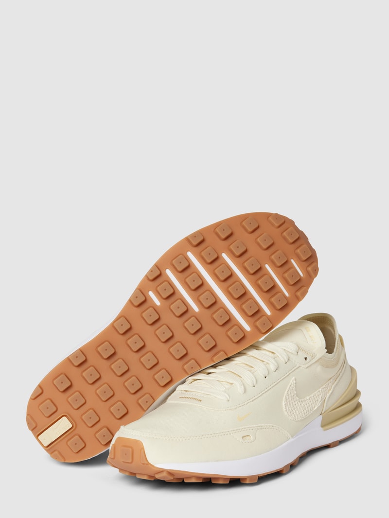 Sneaker mit Label-Details in hellgelb