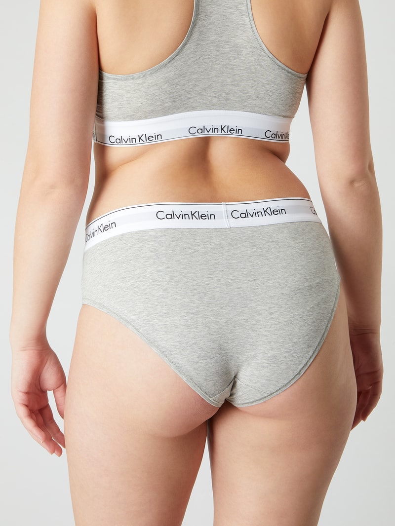 PLUS SIZE Slip in melierter Optik in mittelgrau meliert