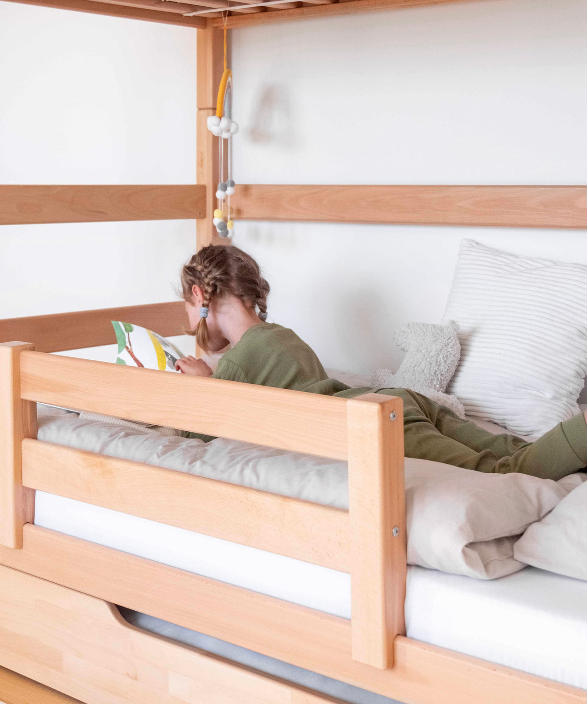 Etagenbett Buche Hoch Transparent lackiert