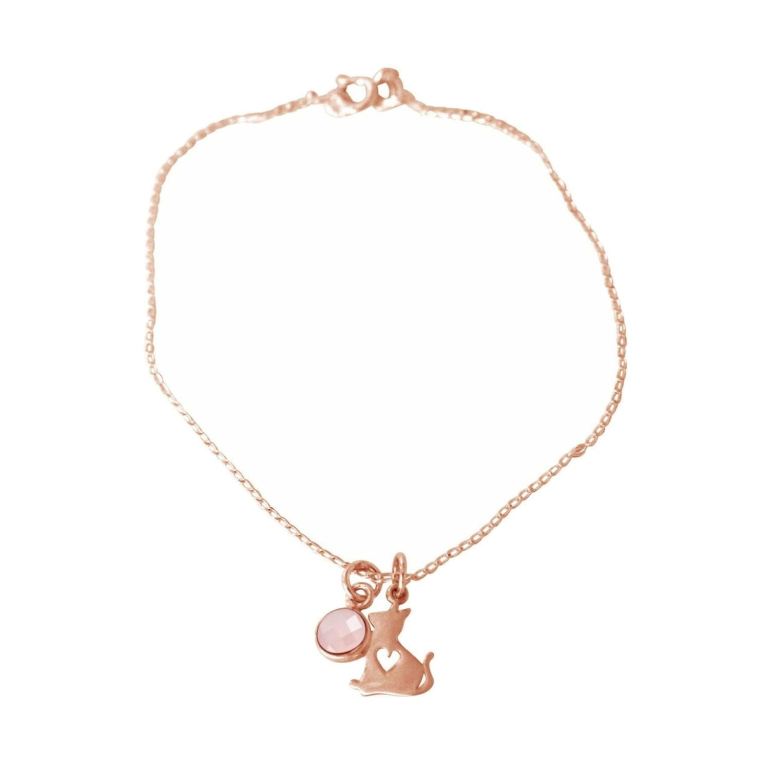 Armband 'KATZE - KÄTZCHEN Rosenquarz'
