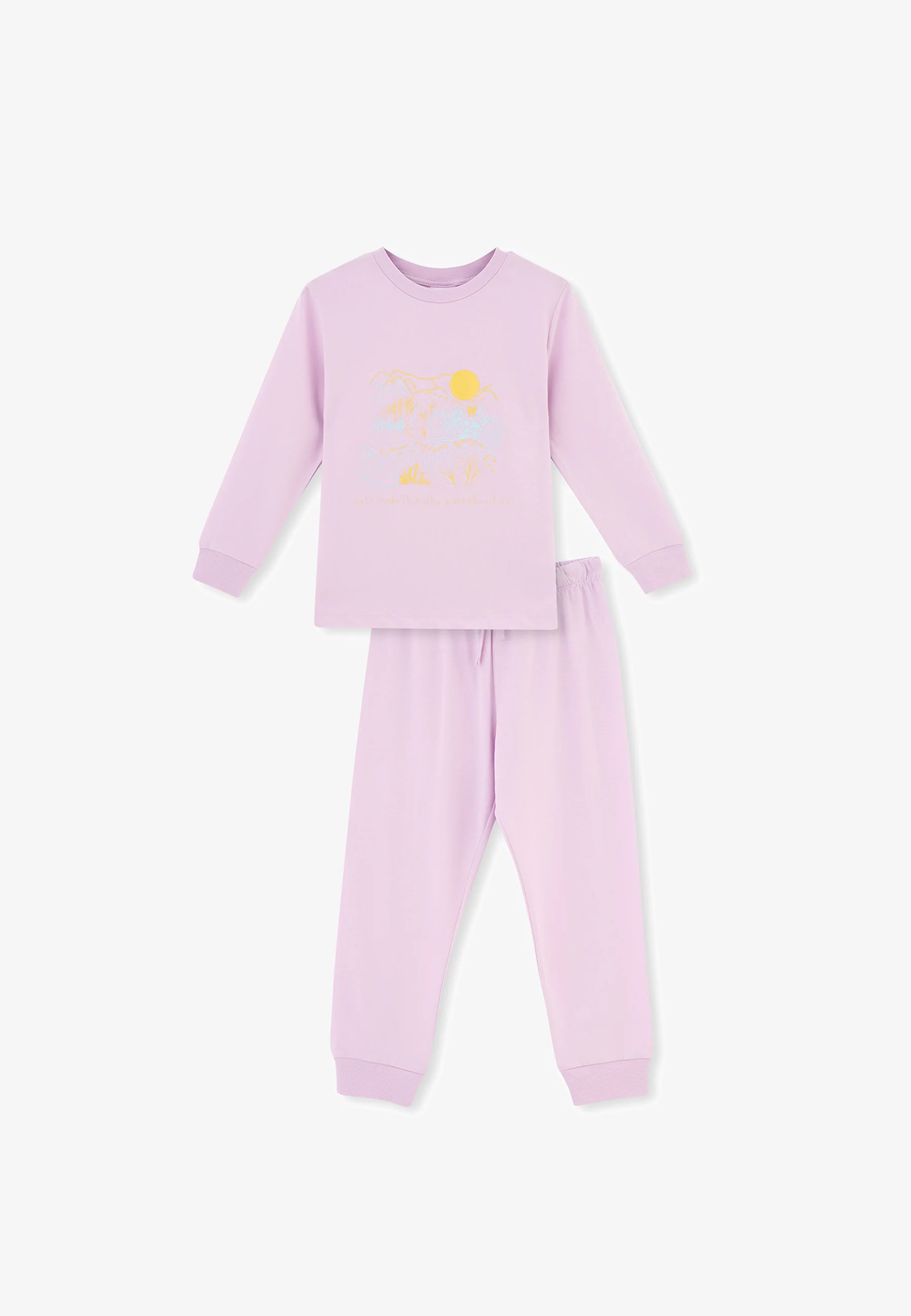 Conjunto regular de cuello redondo y manga larga DAGI - Pijama