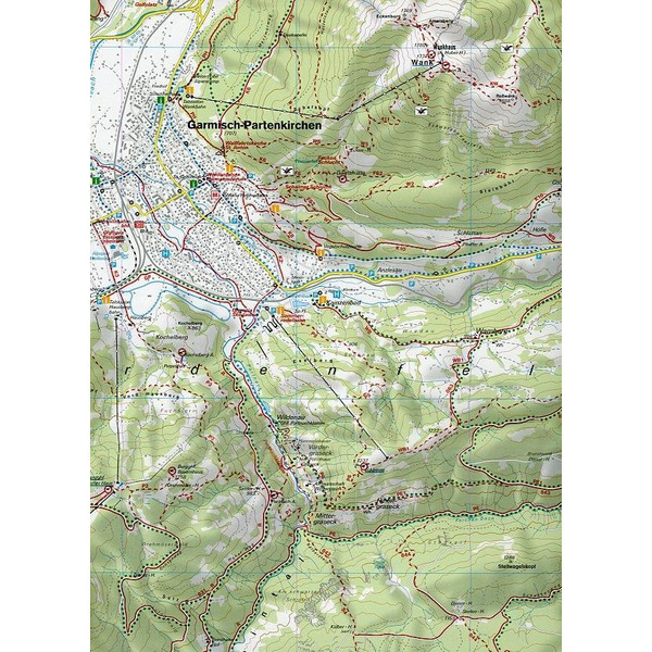 Garmisch-Partenkirchen: Wettersteingebirge, Werdenfelser Land 1 : 25 000 - Fahrradkarte
