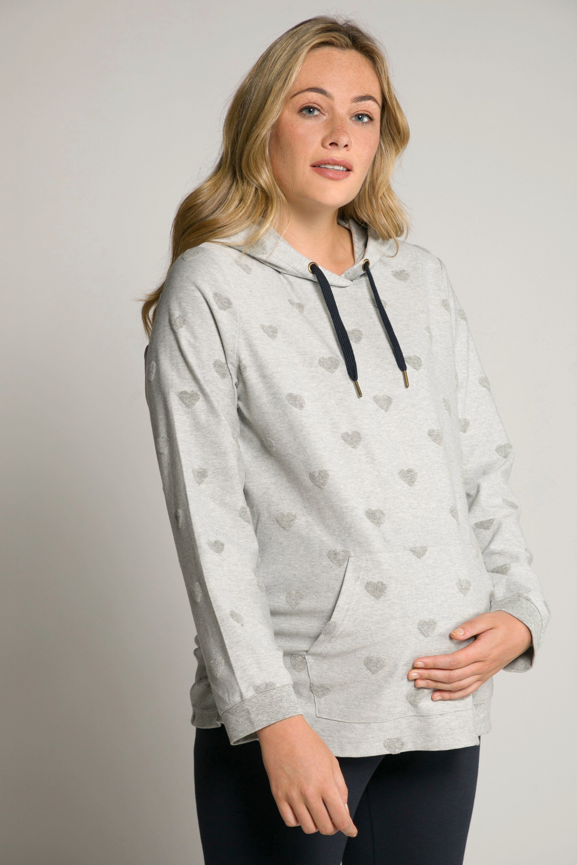 Ulla Popken Umstandssweatshirt Bellieva Hoodie Kapuze Langarm