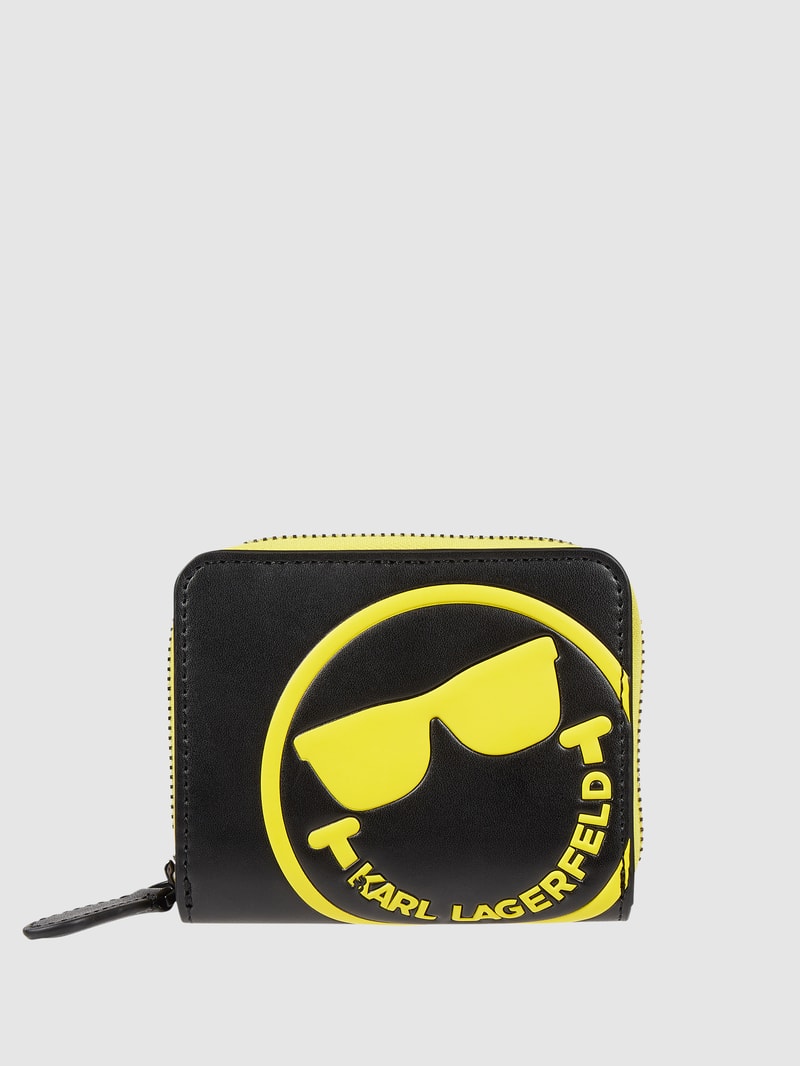 KARL LAGERFELD x SMILEY® Portemonnaie mit Logo in schwarz