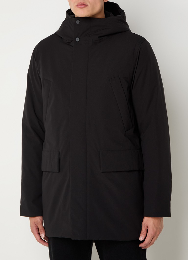 Elvine Lucius quilted parka with hood and flap pockets