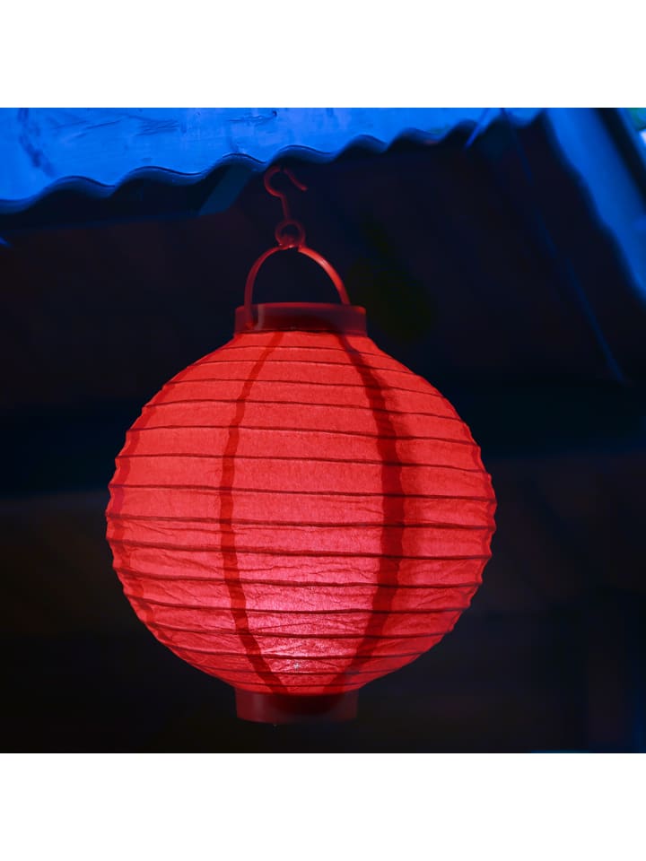 MARELIDA LED Solar Lampion in rot - D: 20cm günstig kaufen onesize