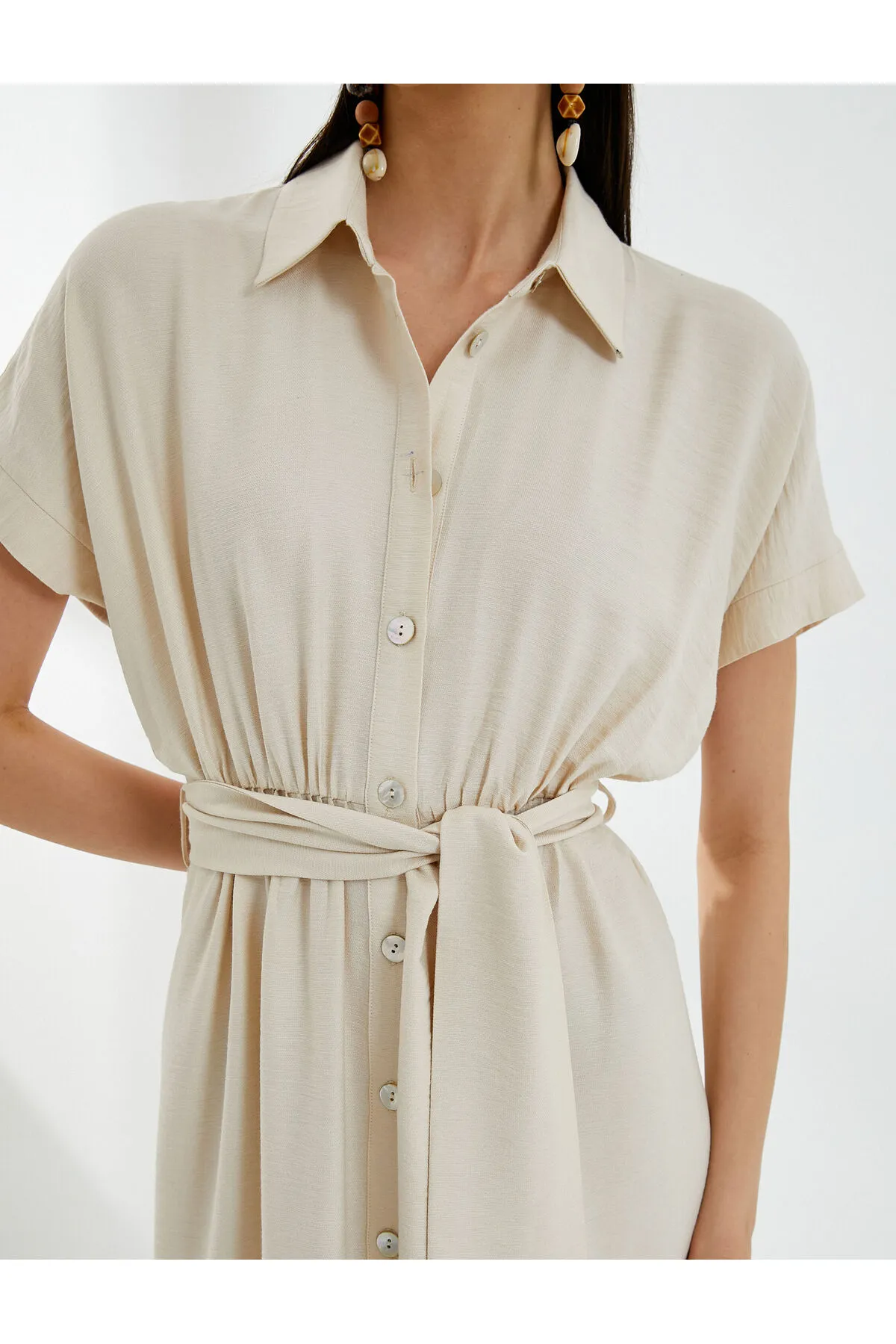 Koton  Kleid - Ecru - A-Linie