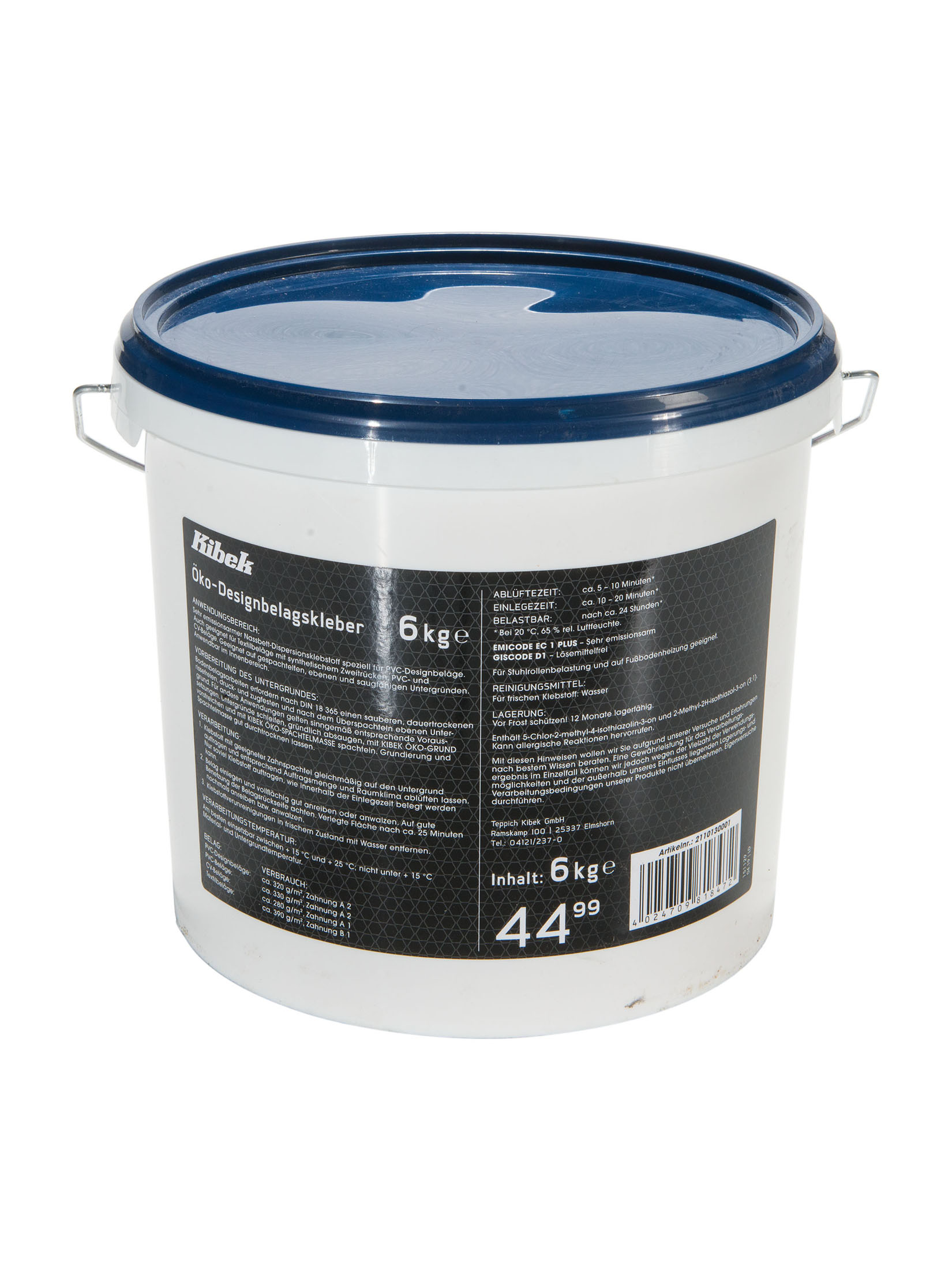 Öko-Designbelagsklebstoff Kleber, Blau