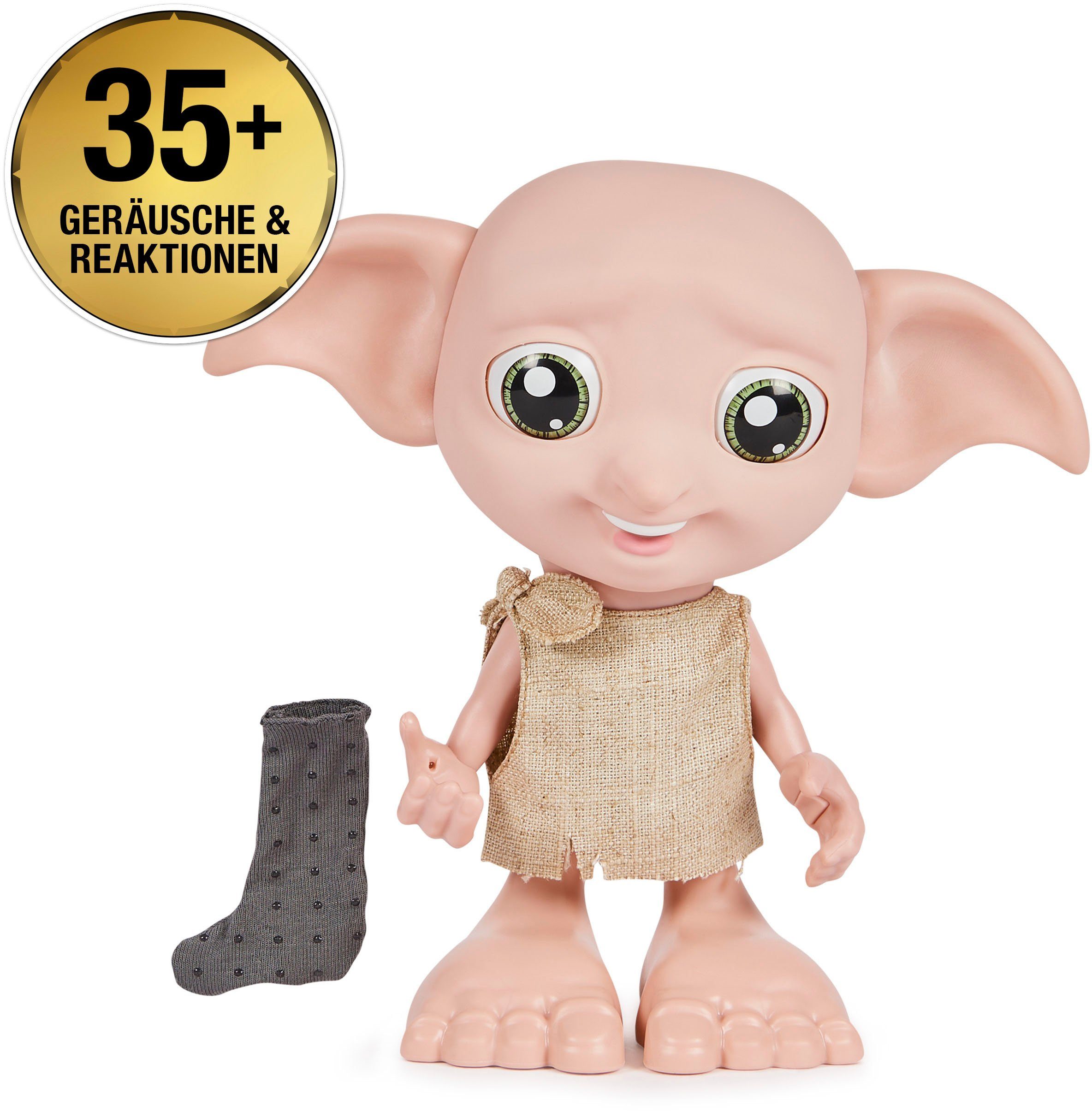 Spin Master Spielfigur Wizarding World Harry Potter - Interaktiver Dobby Hauself, mit Geräuschen und Bewegungen