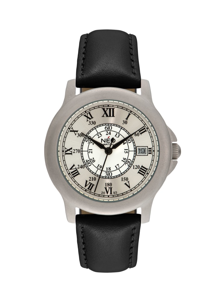 NEO Watch NEO Watch Armbanduhr aus Edelstahl in Schwarz/Silber günstig kaufen onesize