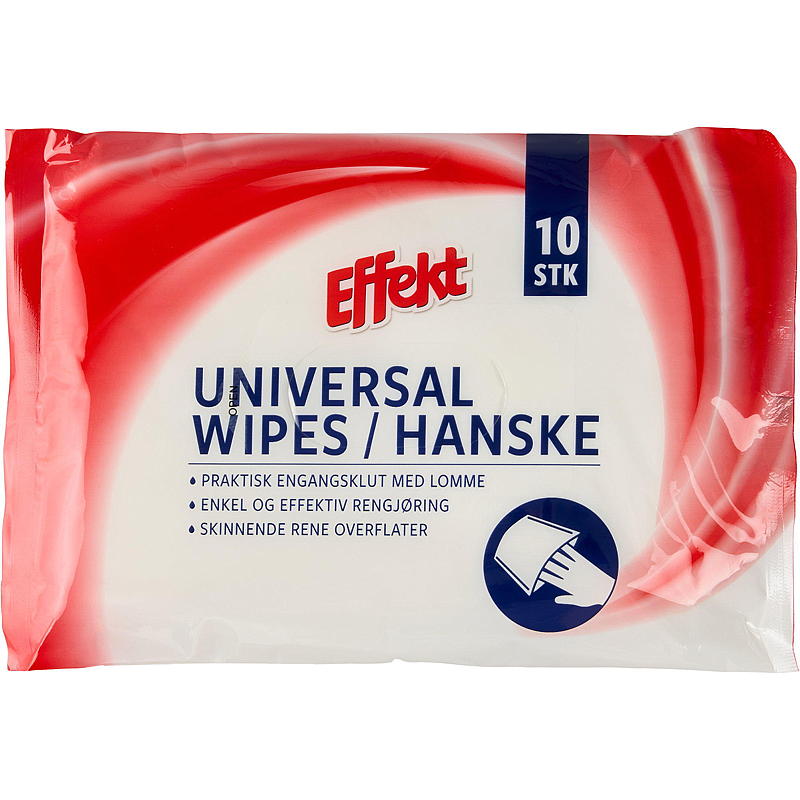 Effekt Rengjøring hanskeklut 10 stk