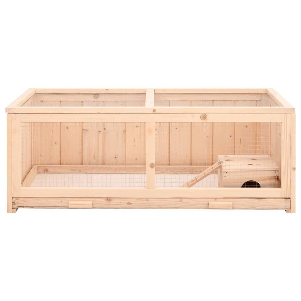 vidaXL Kleintierkäfig Hamsterkäfig 104x52x38 cm Massivholz Tanne