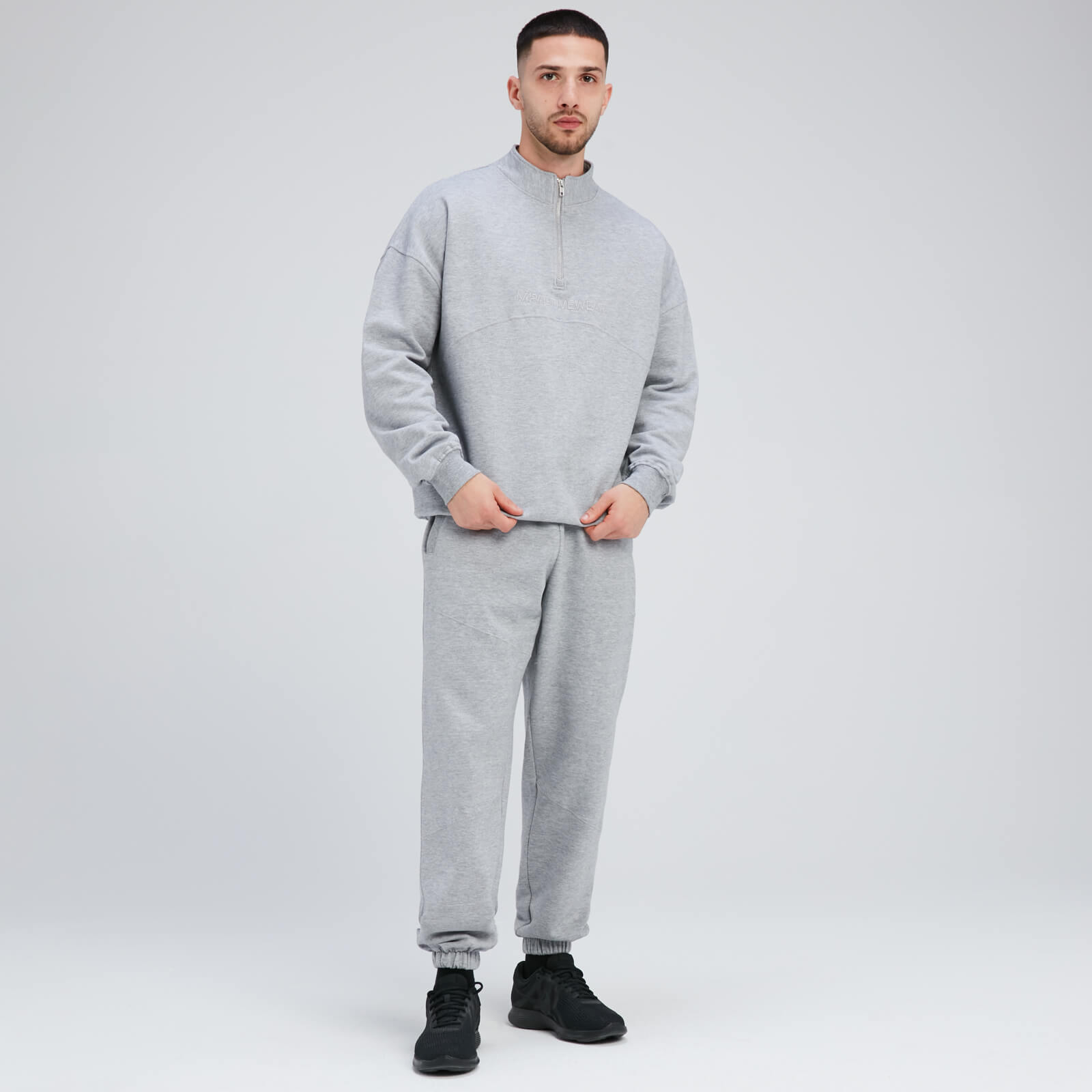 Haut à fermeture éclair ¼ MP Rest Day pour hommes – Orage chiné