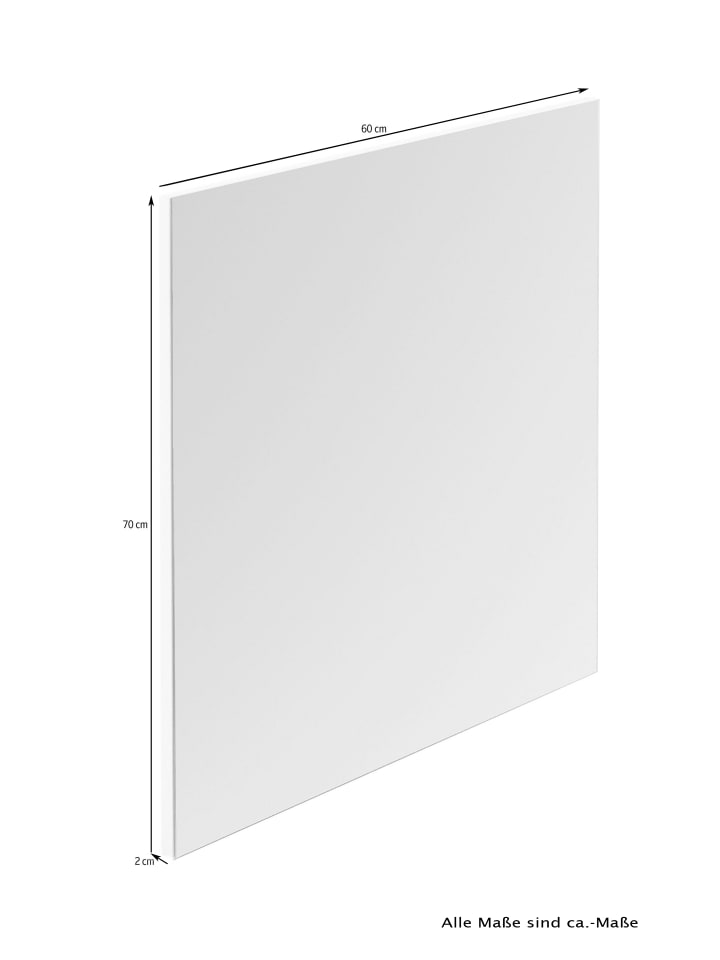 byLiving Spiegel Jakob in Weiß - (B) 60 x (H) 70 x (T) 2 cm günstig kaufen onesize