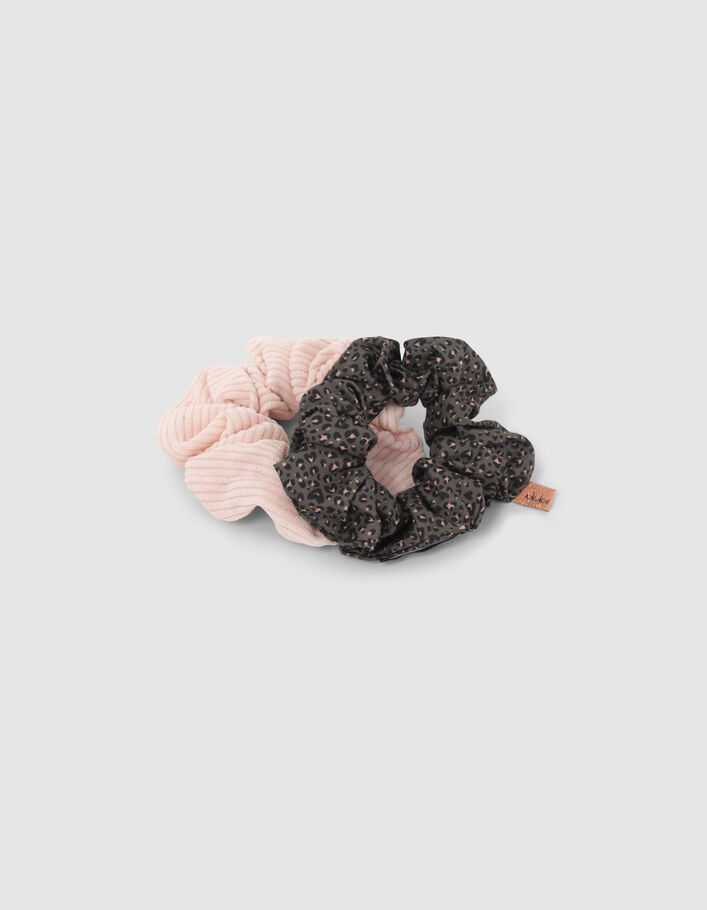 Chouchous rose et imprimé léopard fille