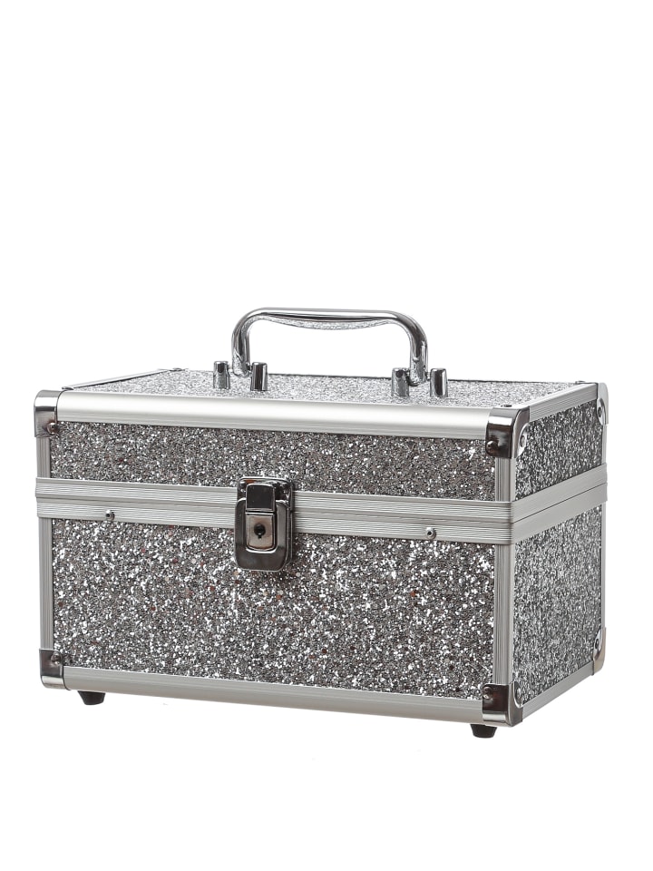 MARELIDA Schmuckkoffer Schmuckkästchen mit Glitzer in silber günstig kaufen onesize