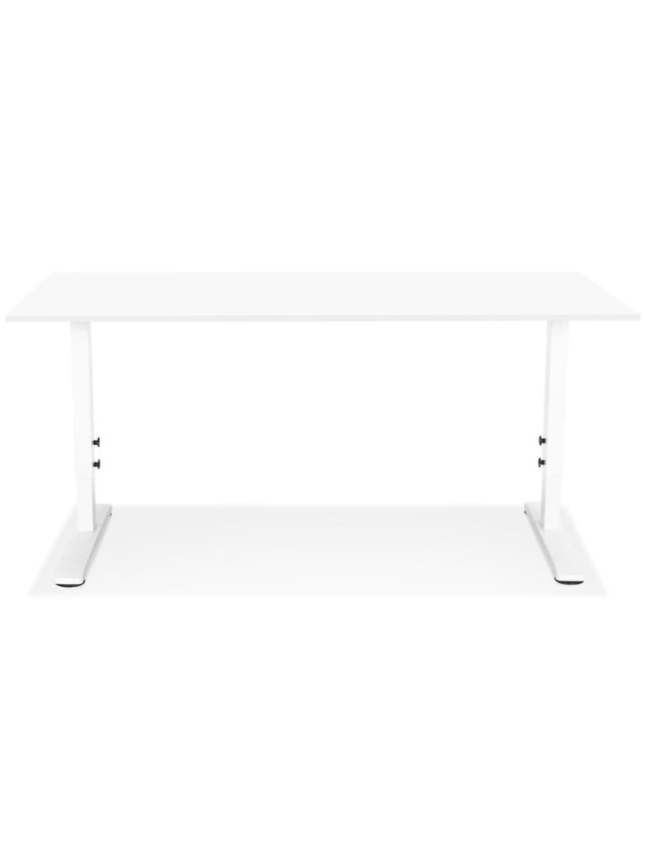 KADIMA DESIGN Schreibtisch höhenverstellbar 160x80 cm, minimalistisch Bürotisch in Weiß günstig kaufen