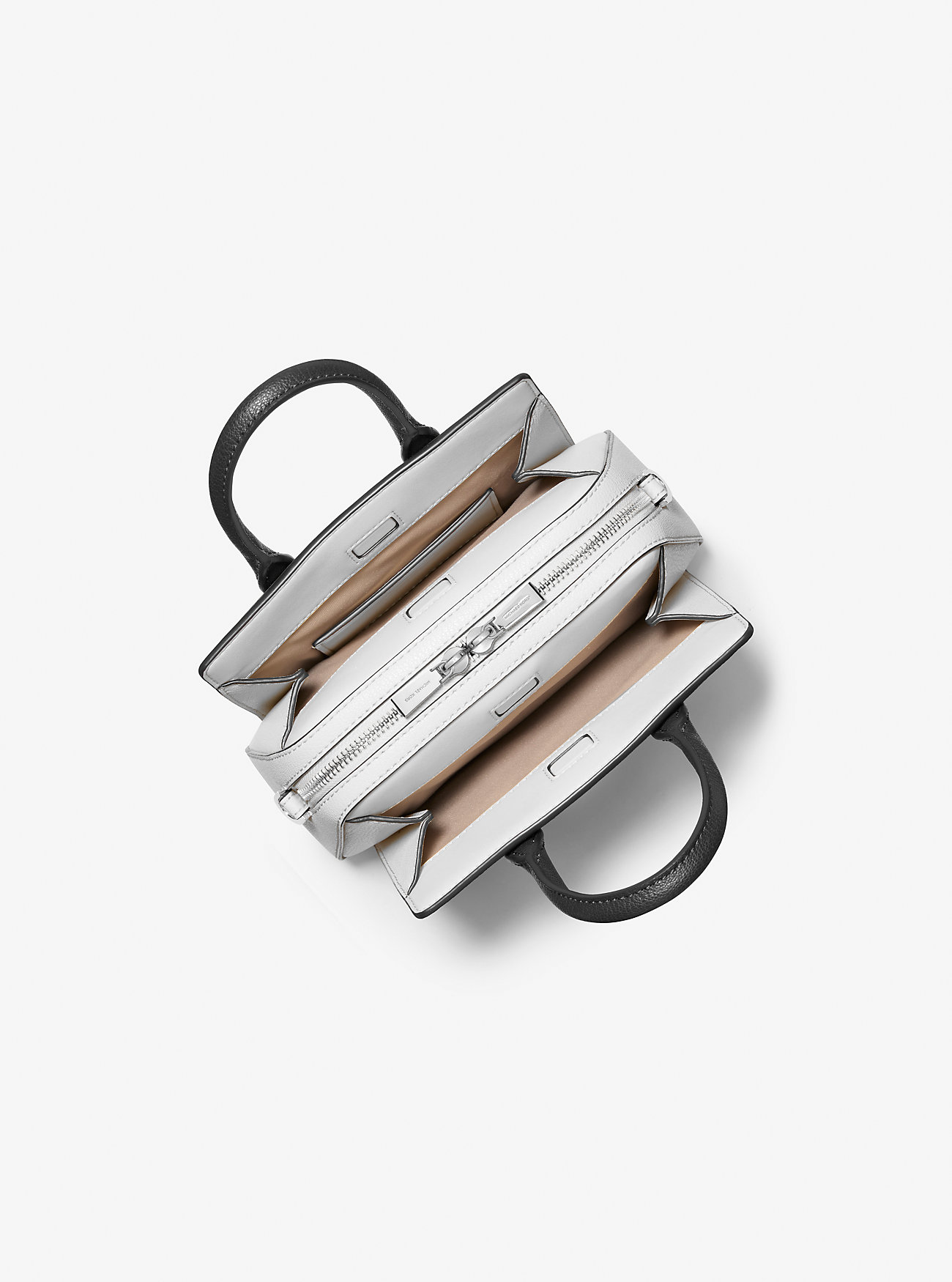 Laila ekstra liten crossbody-veske i skinn med fargeblokker – STORM MULTI