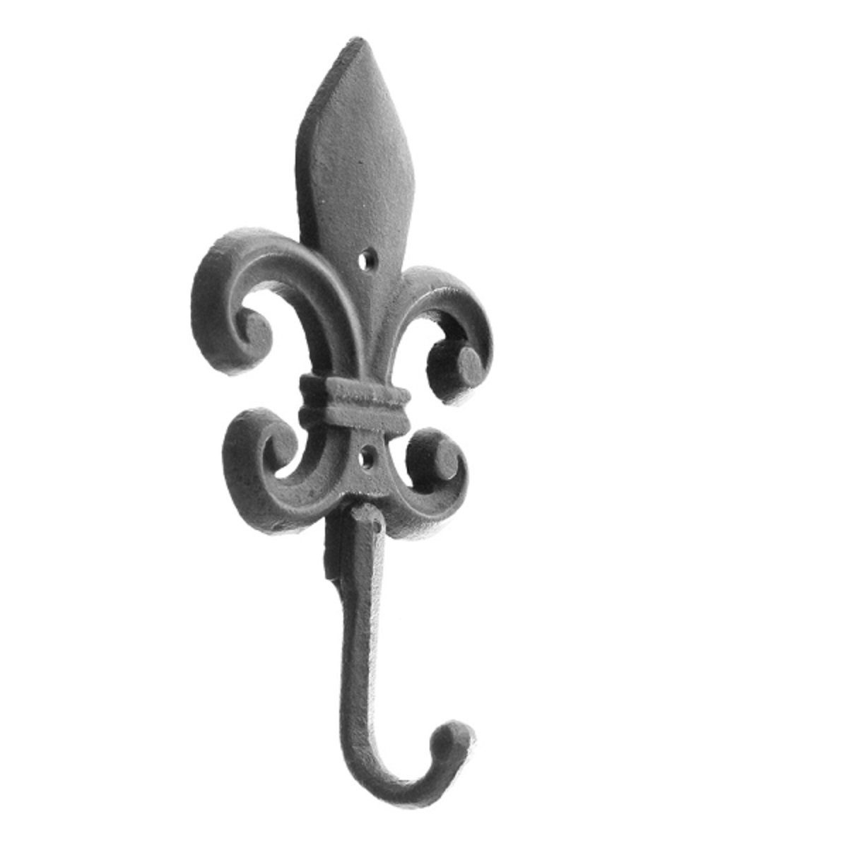 Linoows Wandhaken Wandhaken Lilie Garderobenhaken Kleiderhaken Haken Gusseisen, alle Räume, (1-St), Wandhaken im Antikstil aus Gusseisen