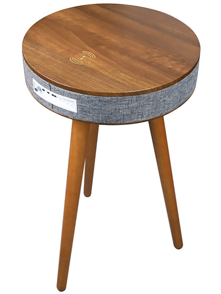 Bolaris Bluetooth-Lautsprecher-Beistelltisch in Braun - (H)59 x Ø 38,5 cm günstig kaufen onesize