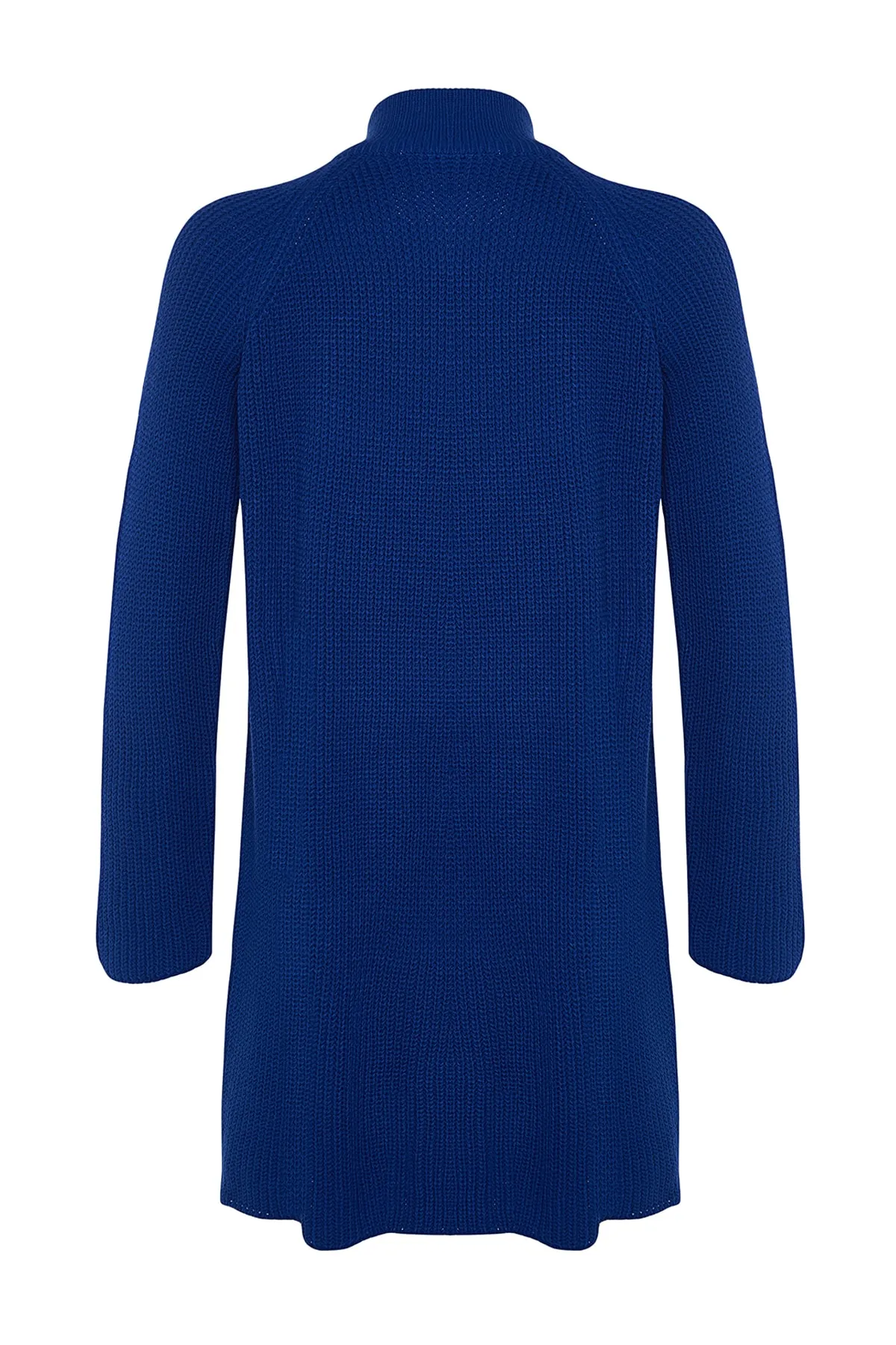 Trendyol Modest  Saks Stehkragen-Reißverschluss-Detaillierter Selanik-Strickpullover TCTAW24AK00139