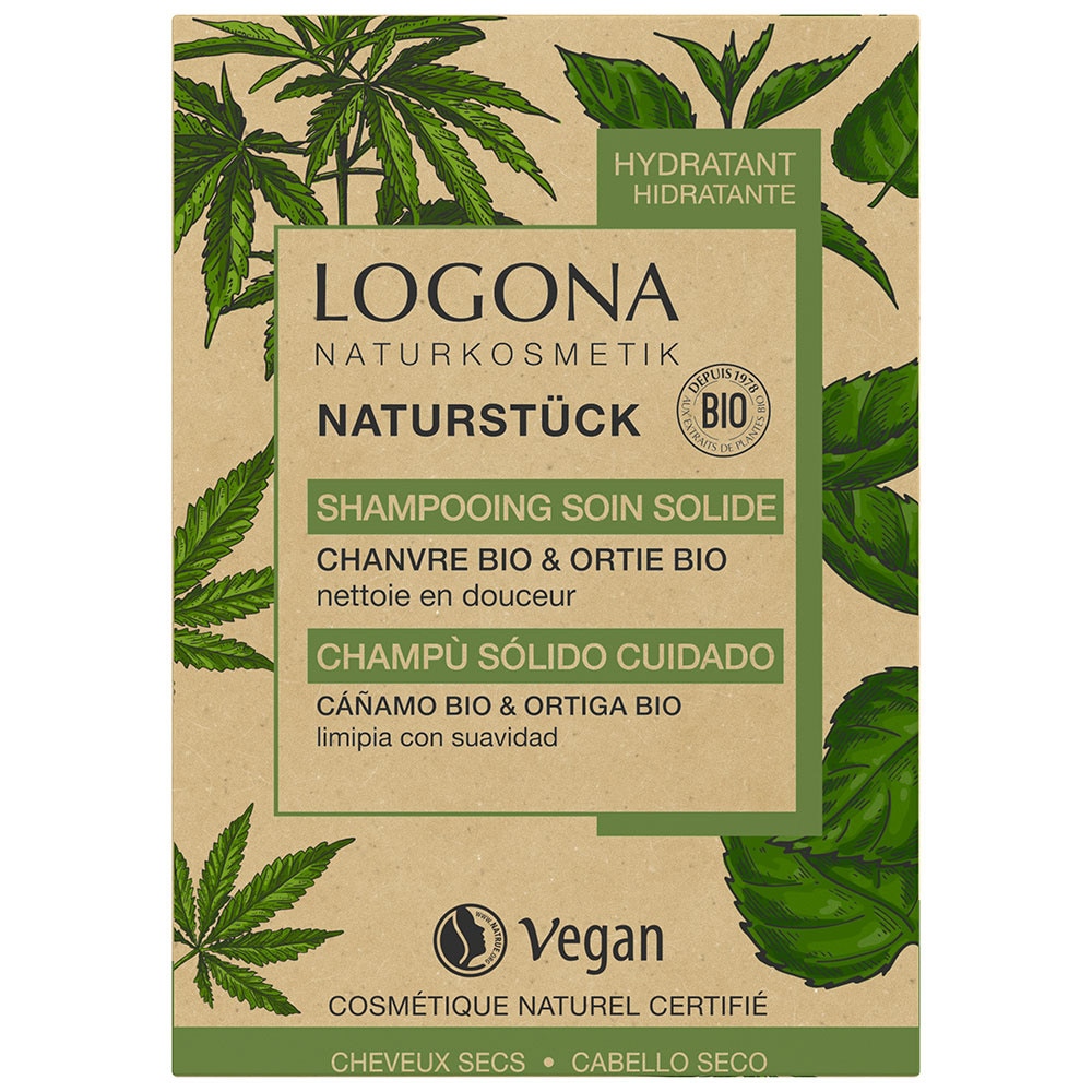 logona LOGONA Shampooing soin solide chanvre ortie 60g Shampooings