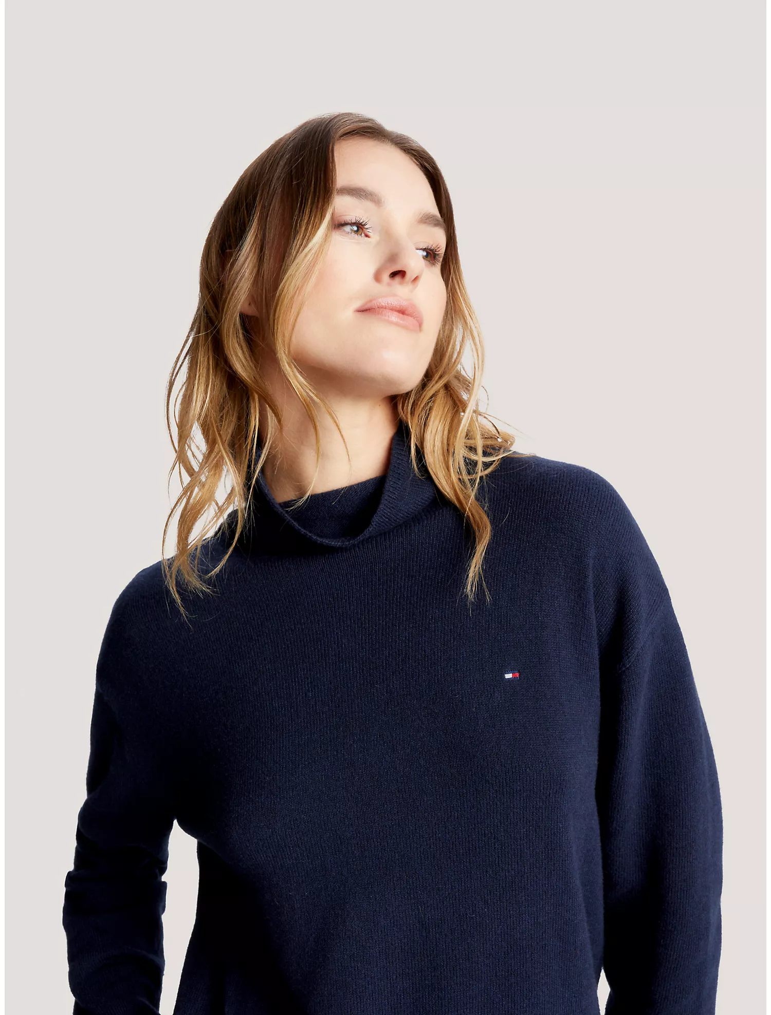 Relaxed Fit Mockneck Sweater