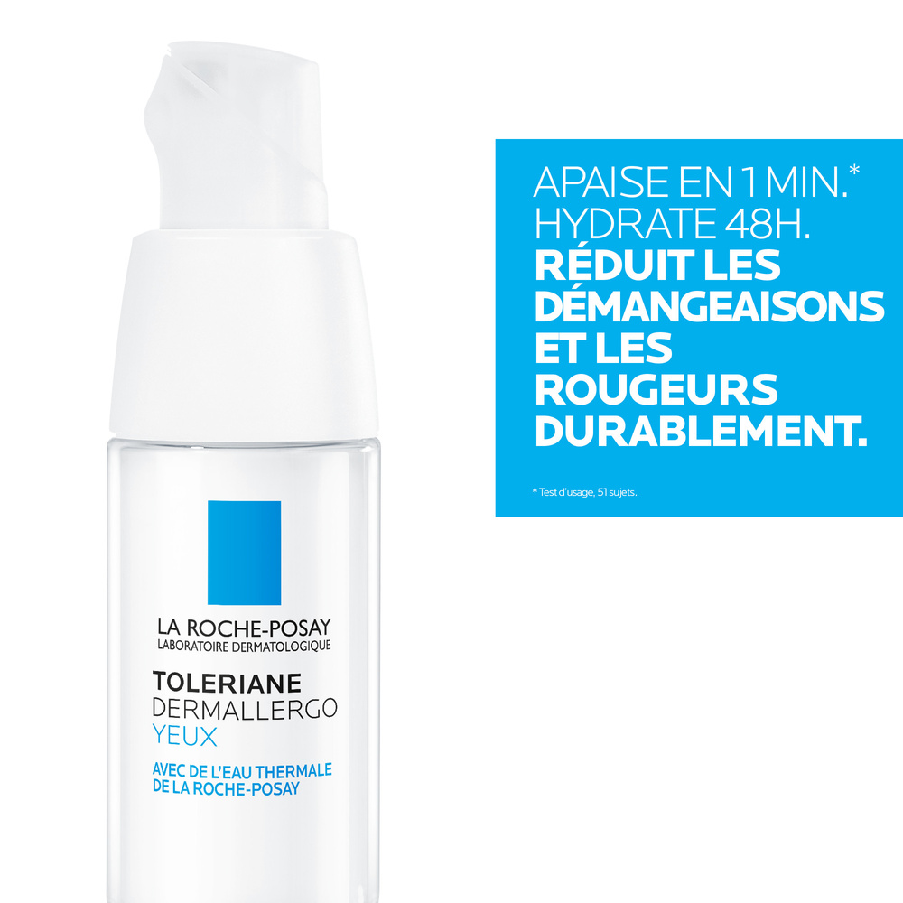 La Roche-Posay Toleriane Ultra Soin Contour Yeux apaisant hydratant 48H anti-irritation, démangeaison, rougeurs