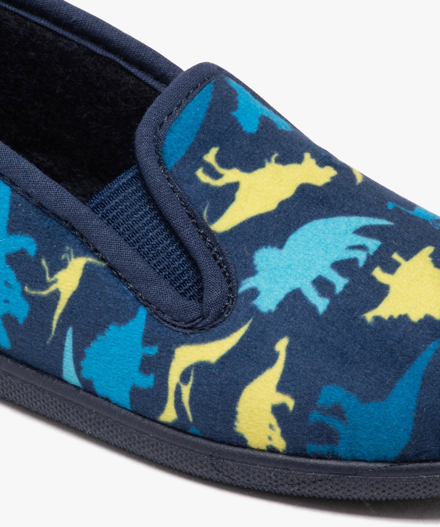 Chaussons Garçon pantoufles à imprimé dinosaure bleu | GEMO