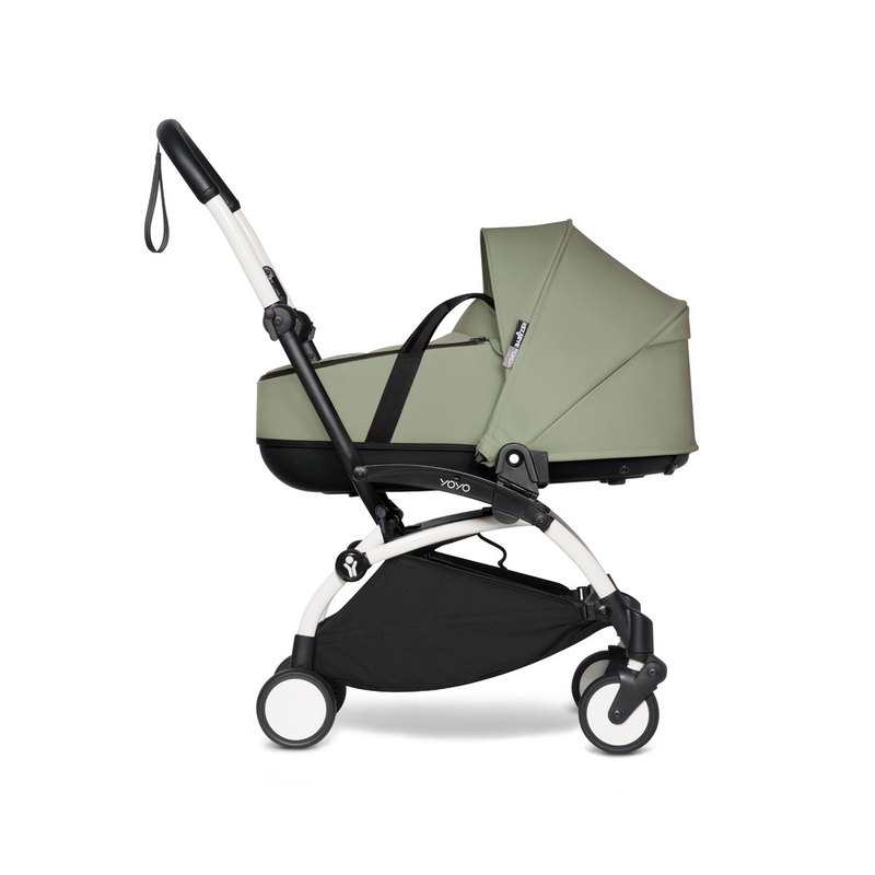 Poussette Yoyo2 4 roues châssis blanc nacelle olive Babyzen