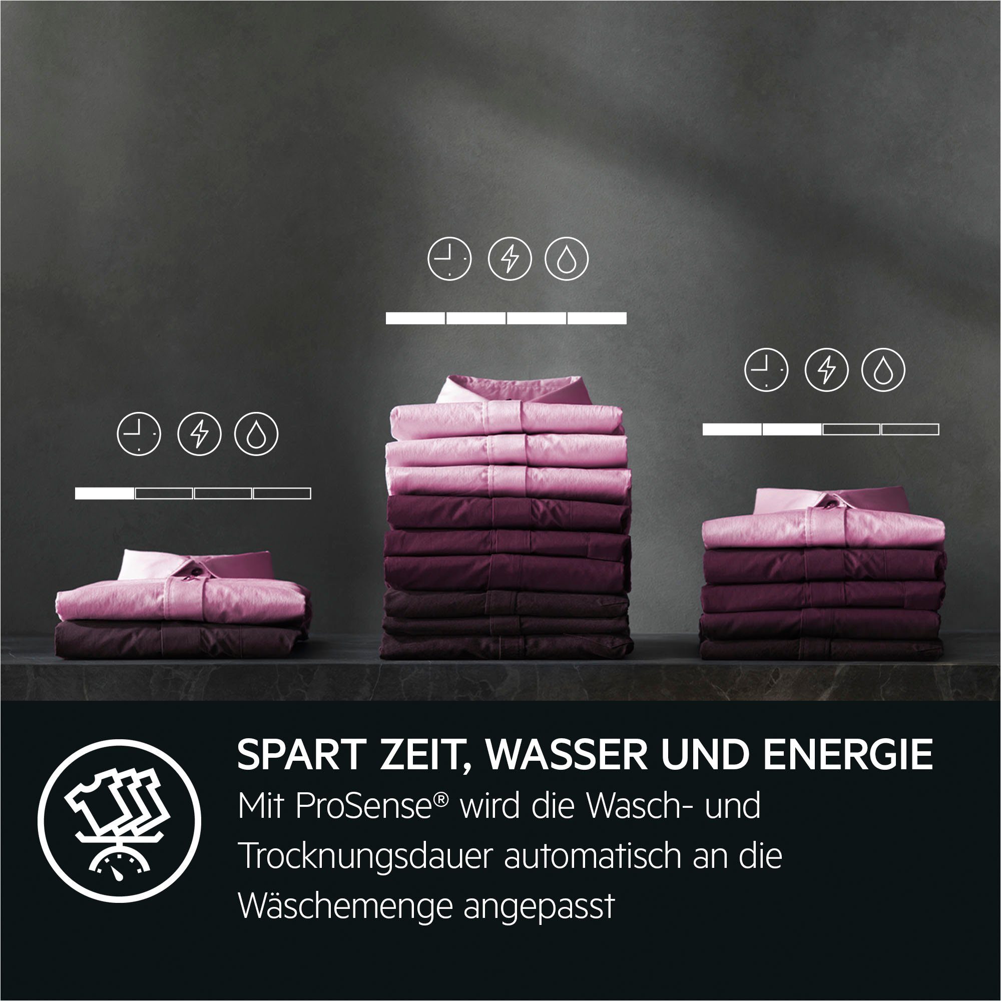 AEG Waschtrockner 7000 LWR759WT, 9 kg, 5 kg, 1600 U/min, ProSteam - Dampf-Programm für 96 % weniger Wasserverbrauch