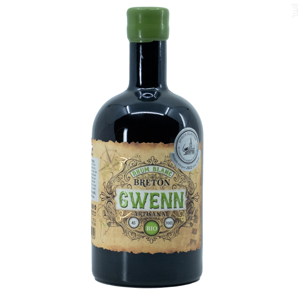 Rhum blanc GWENN bio 45° 70cL Distillerie Breizh'cool