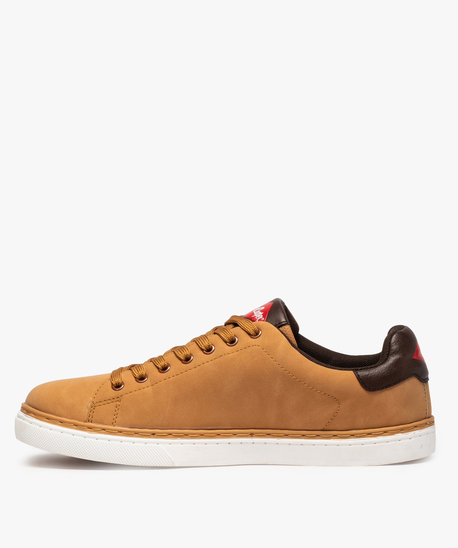 Baskets homme tige basse unie à lacets – Lee Cooper Smart camel | GEMO