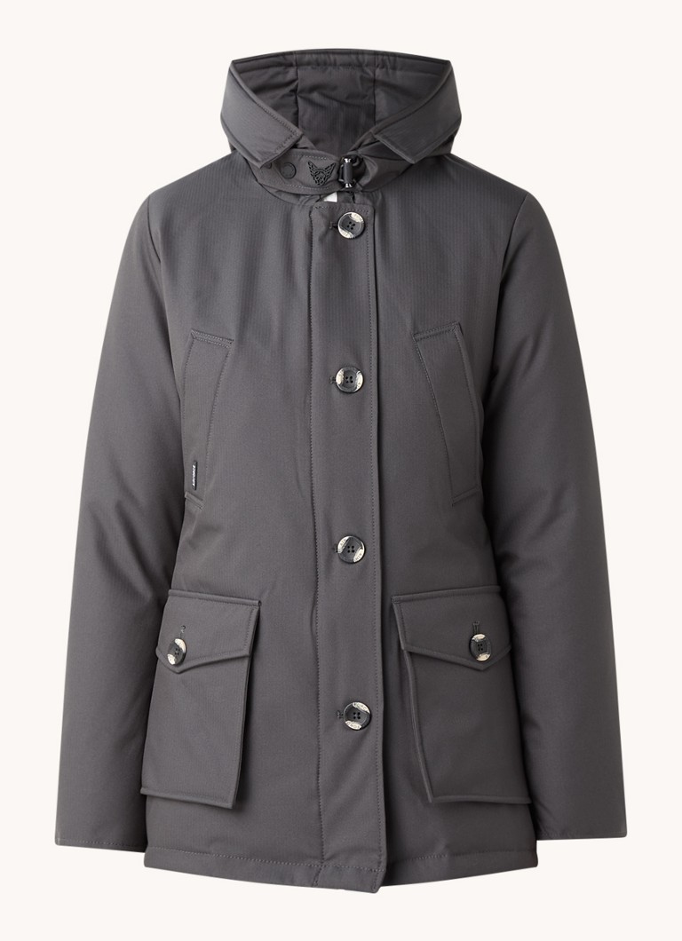 Airforce Quilted Parka with Hooded Fishbone Design