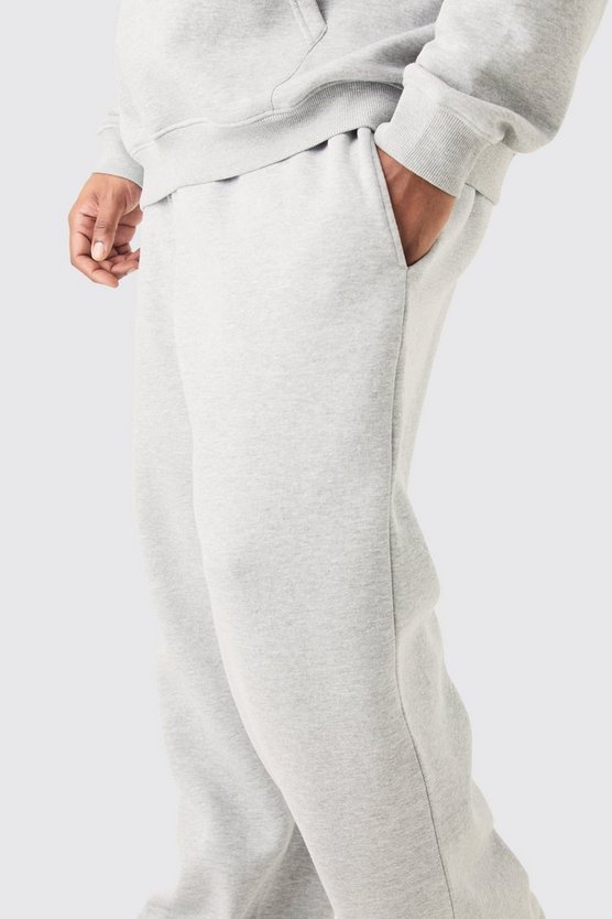 Plus Basic Relaxed Fit Jogger In Grey Marl