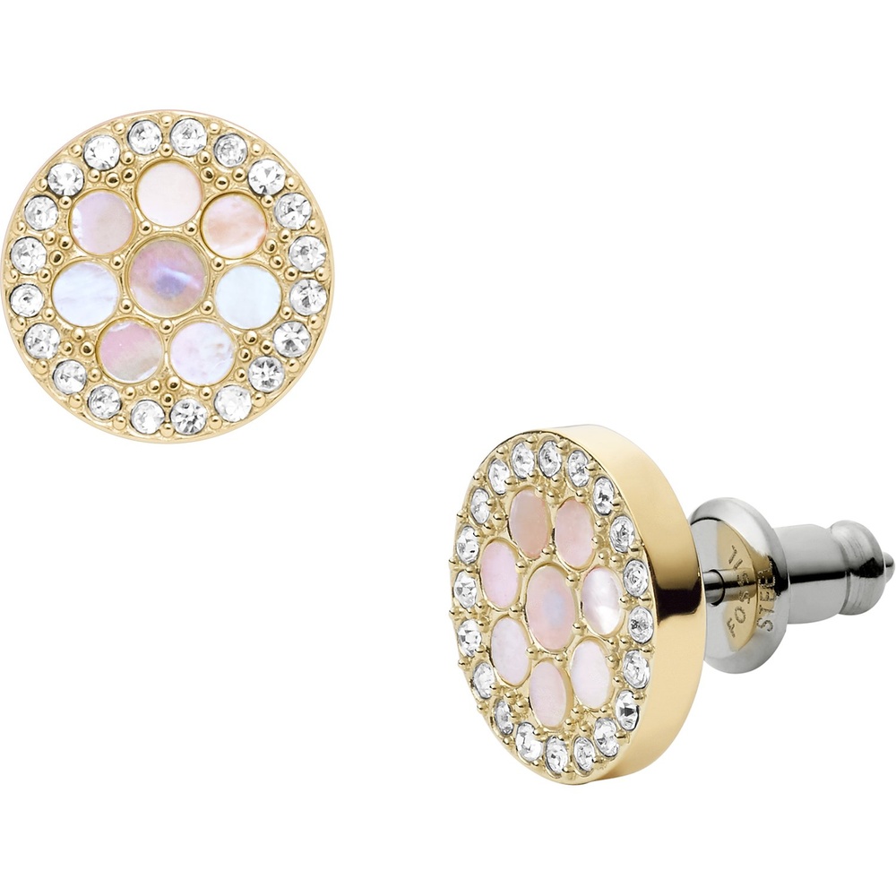 Fossil Boucles d'oreilles à fermoir à poussette Acier inoxydable Boucles d'oreilles