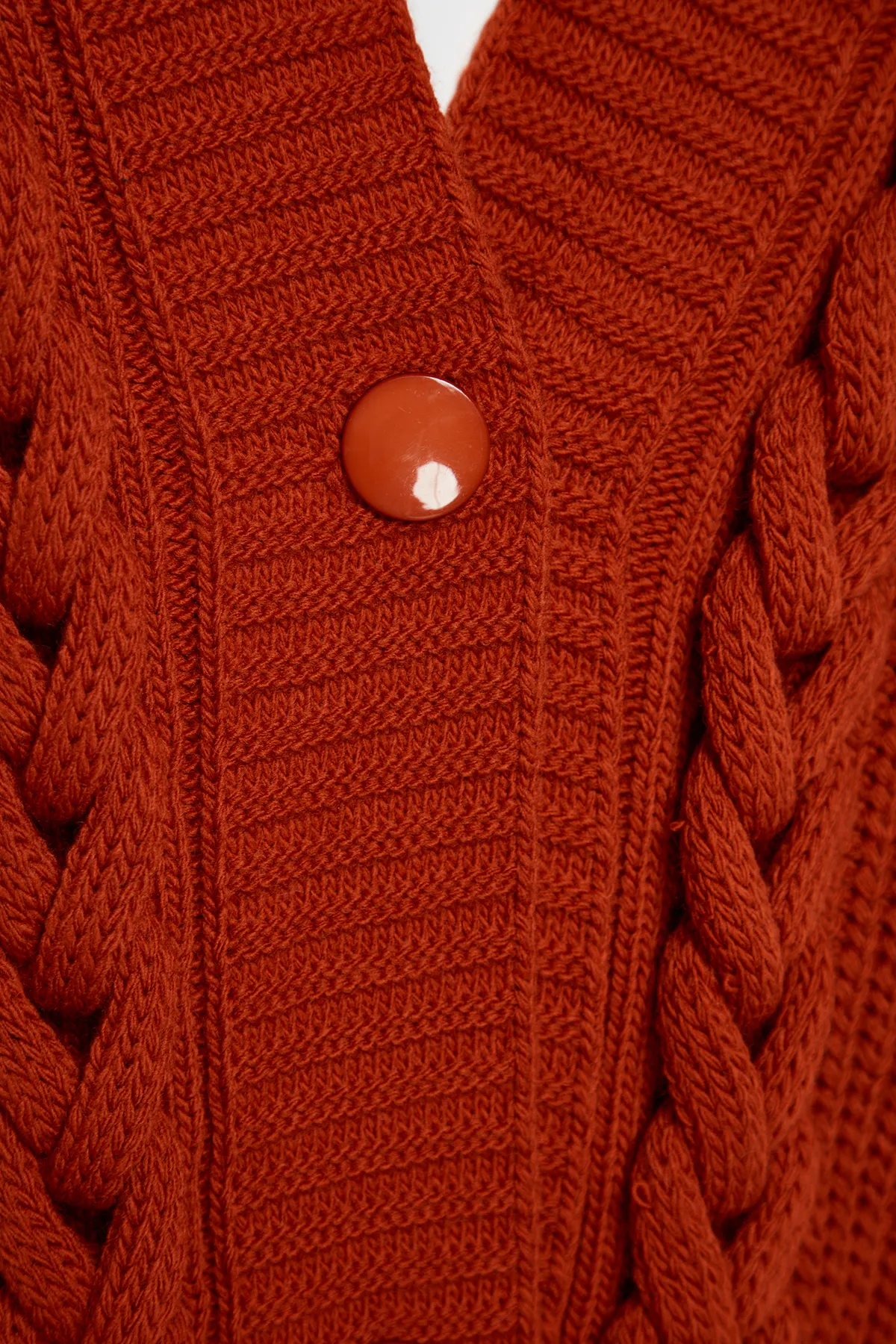 Trendyol Collection  Tile Wide Fit Strick-Cardigan mit V-Ausschnitt TWOAW24HI00256