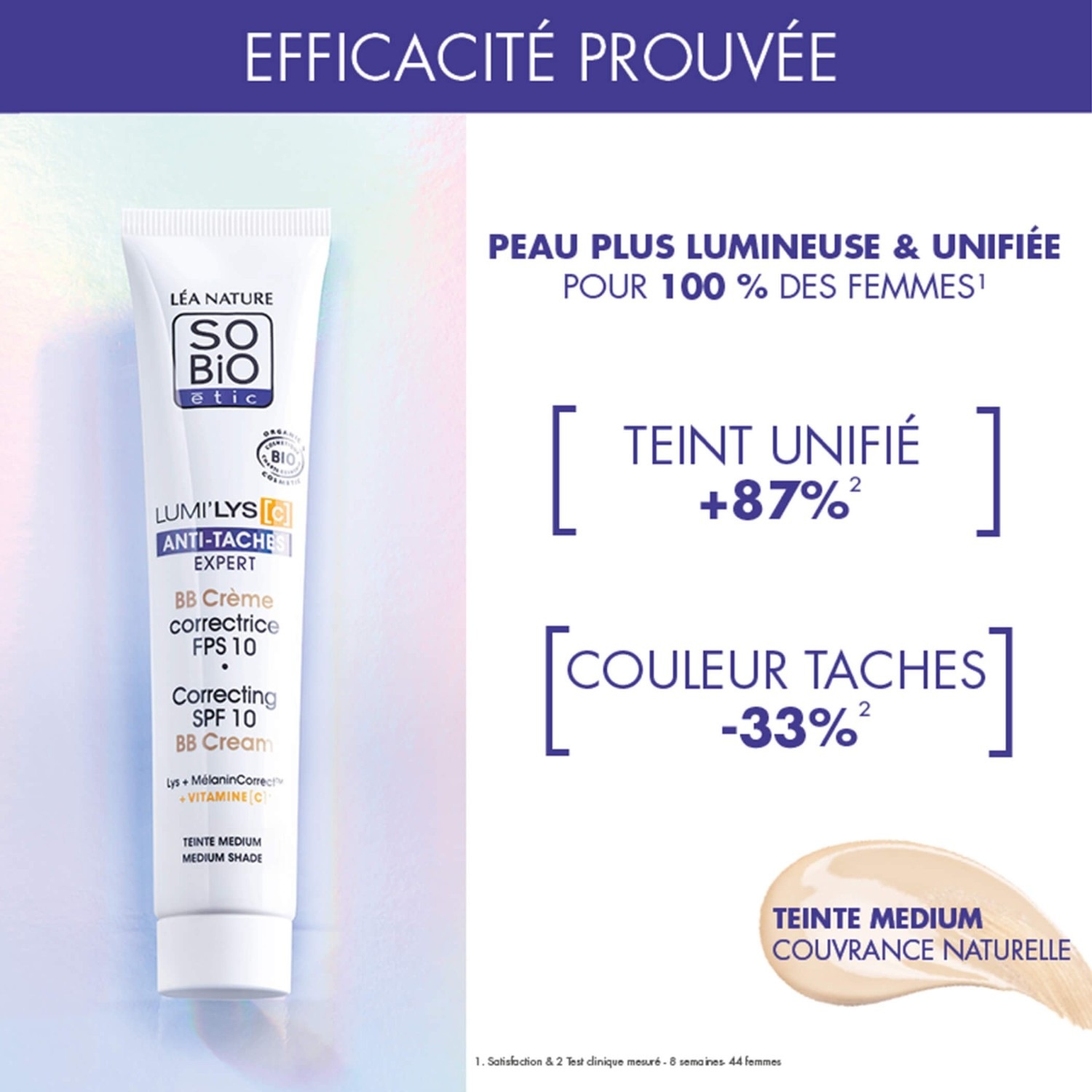 Cremă corectoare SO BiO étic BB, Lumi'lys [C]