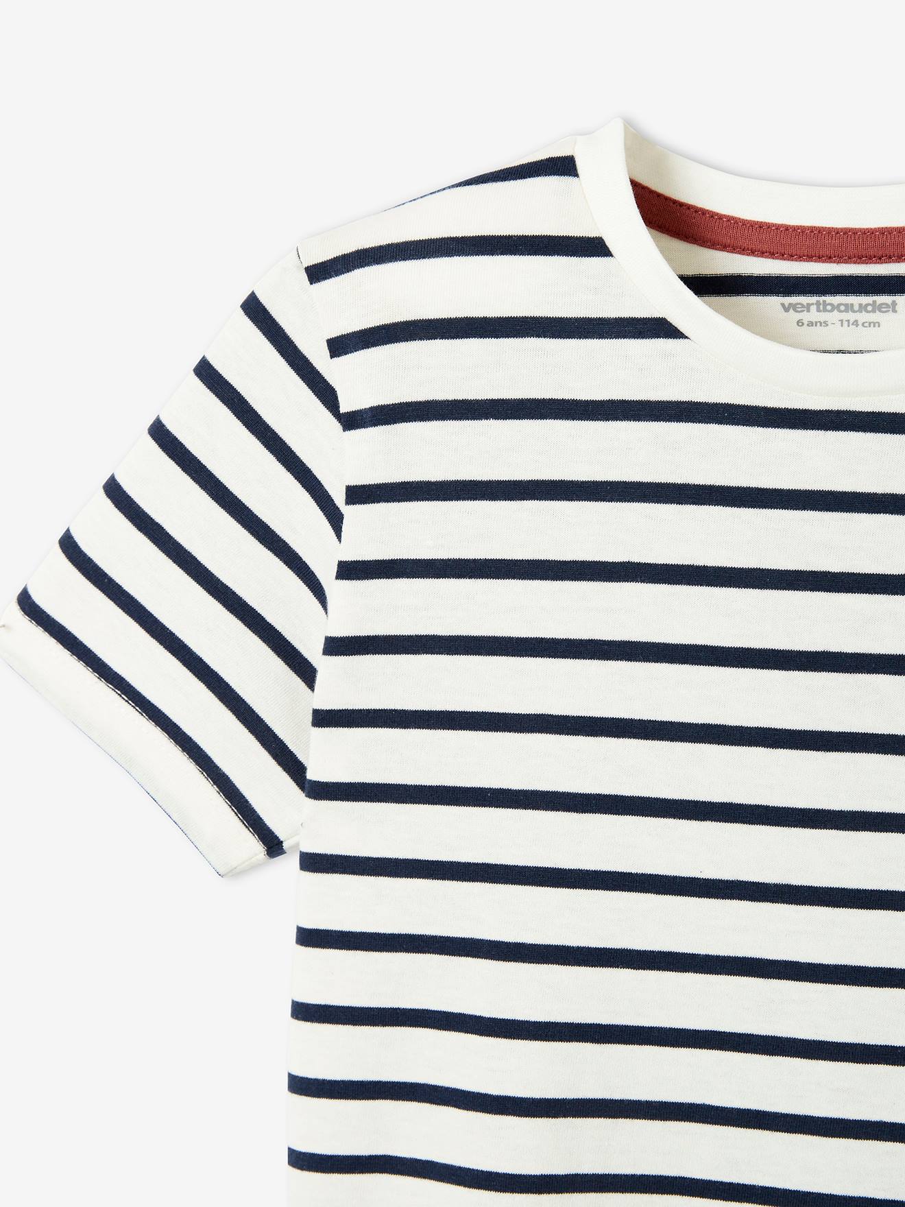 Vertbaudet Jungen T-Shirt mit Streifen Oeko-Tex - gelb gestreift