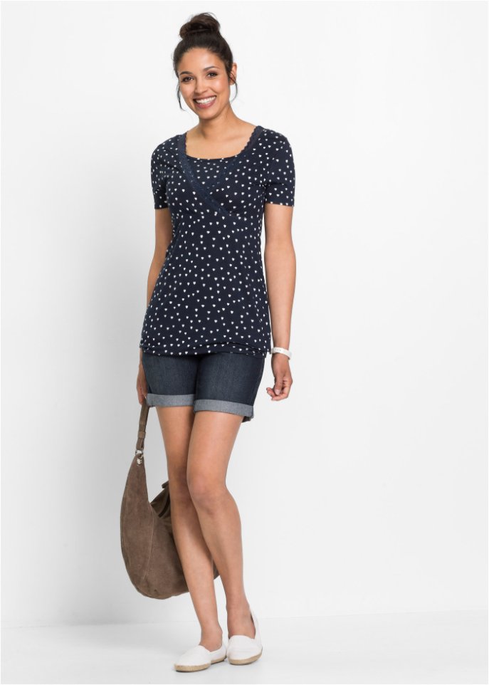 Umstandsshirt / Stillshirt, Spitze
