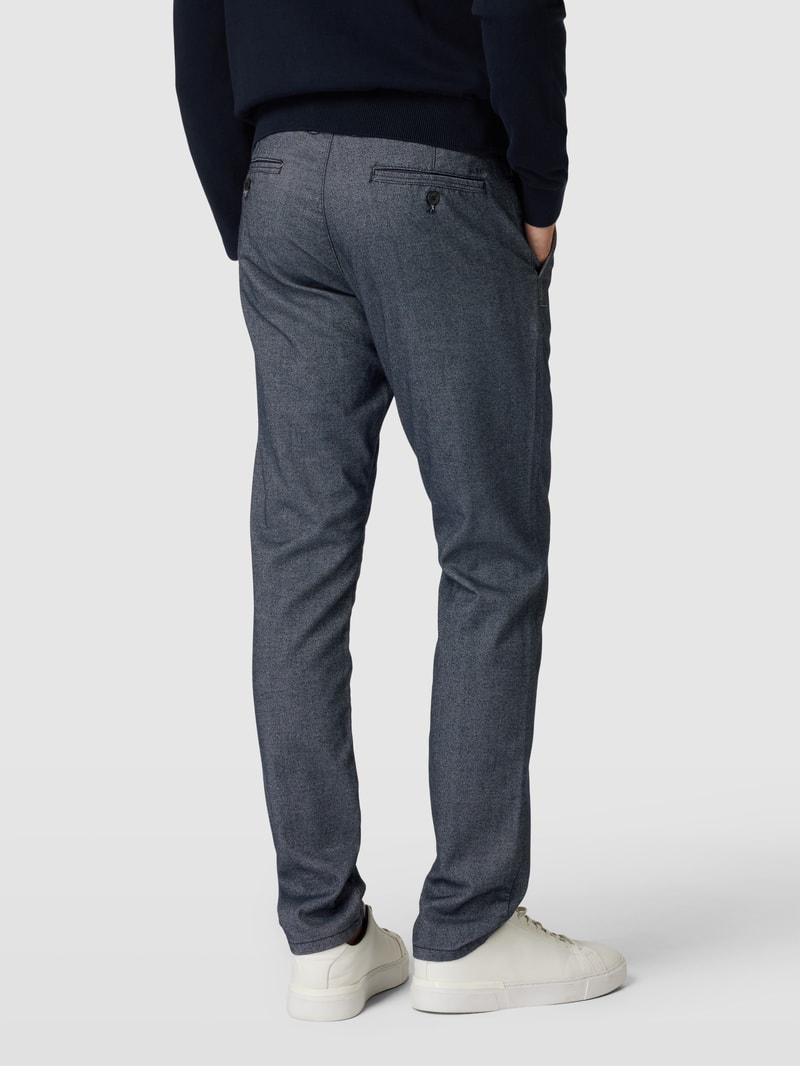 Stoffhose mit Strukturmuster in blau